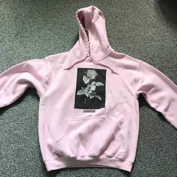 artist union clothing pink armour hoodie